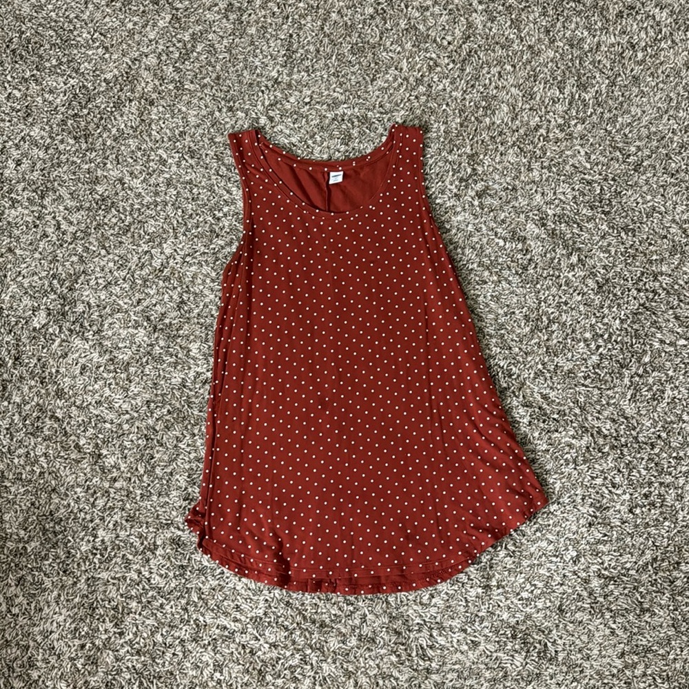 Red and white tank top